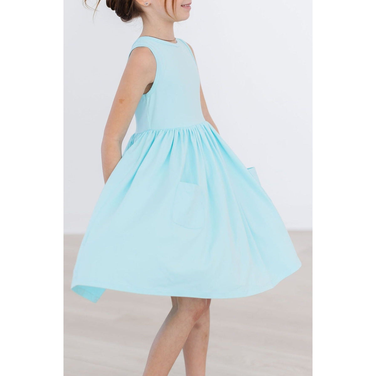 Aqua Tank Pocket Twirl Dress