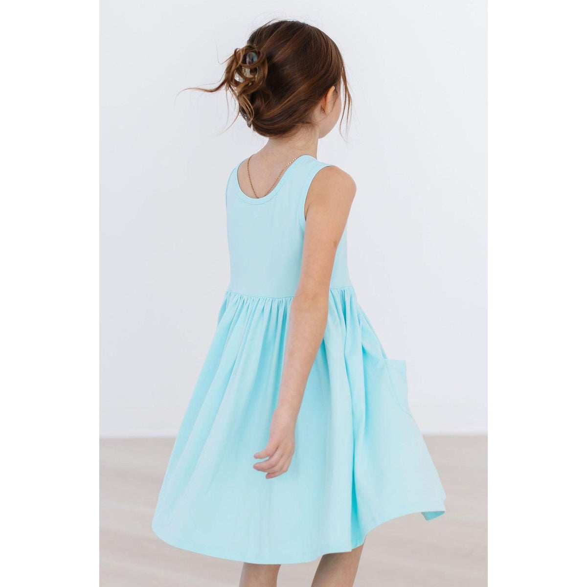 Aqua Tank Pocket Twirl Dress