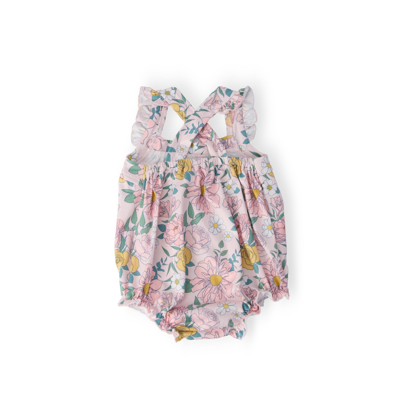 Autumn Breeze Ruffle Cross Back Romper