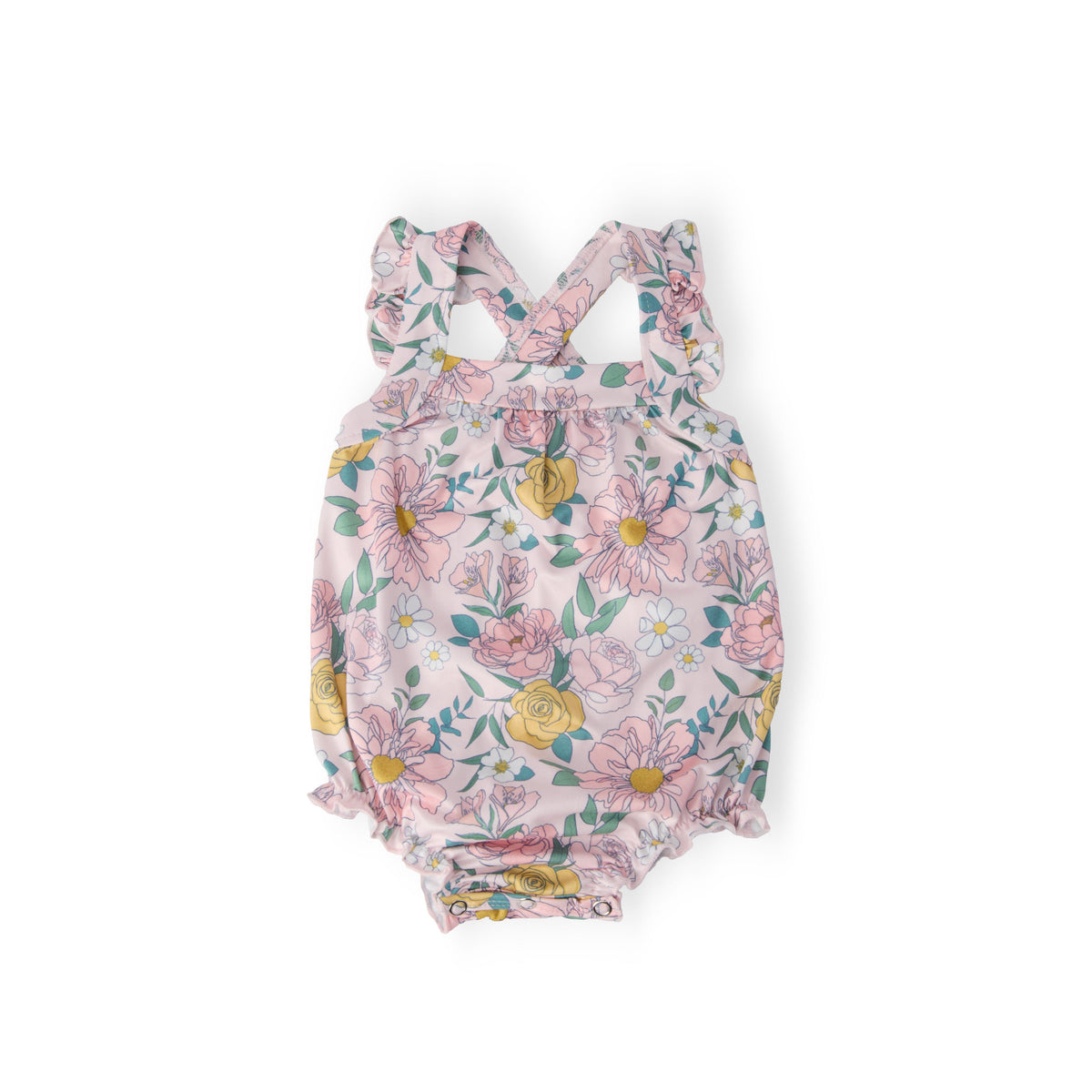 Autumn Breeze Ruffle Cross Back Romper