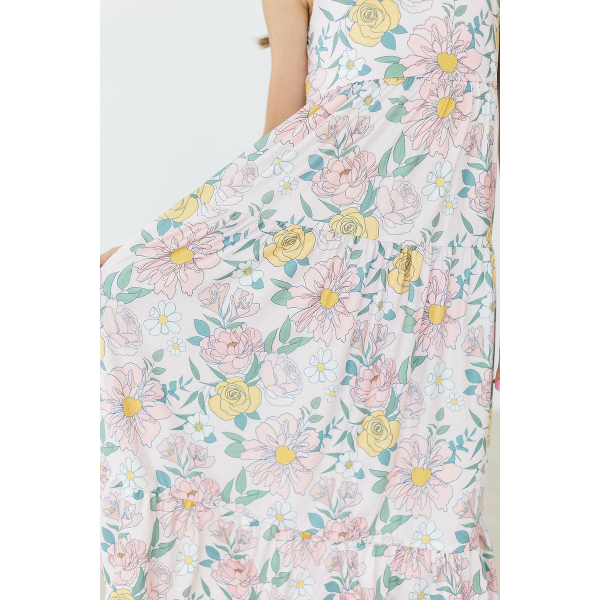 Autumn Breeze Ruffle Maxi Dress