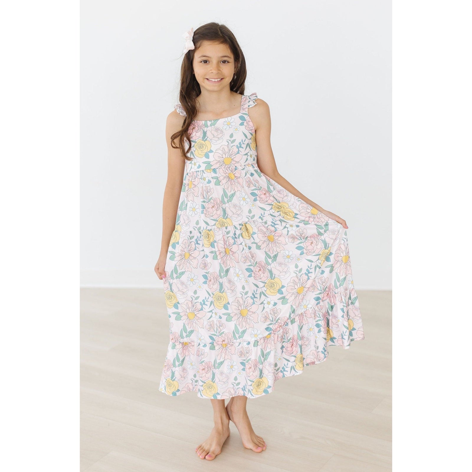 Autumn Breeze Ruffle Maxi Dress