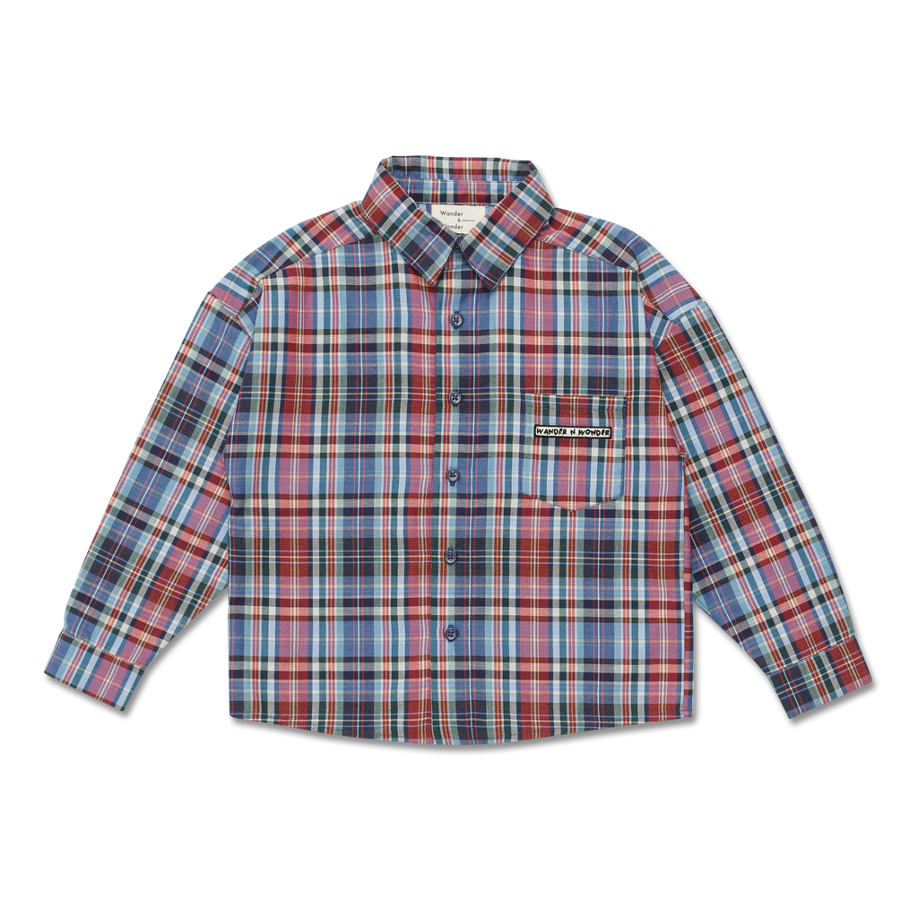 button down shirt | blue multi plaid