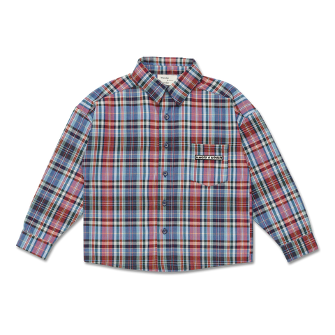 button down shirt | blue multi plaid