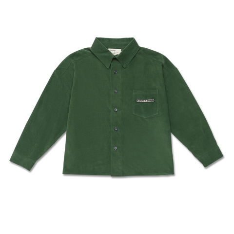 button down shirt | forest green