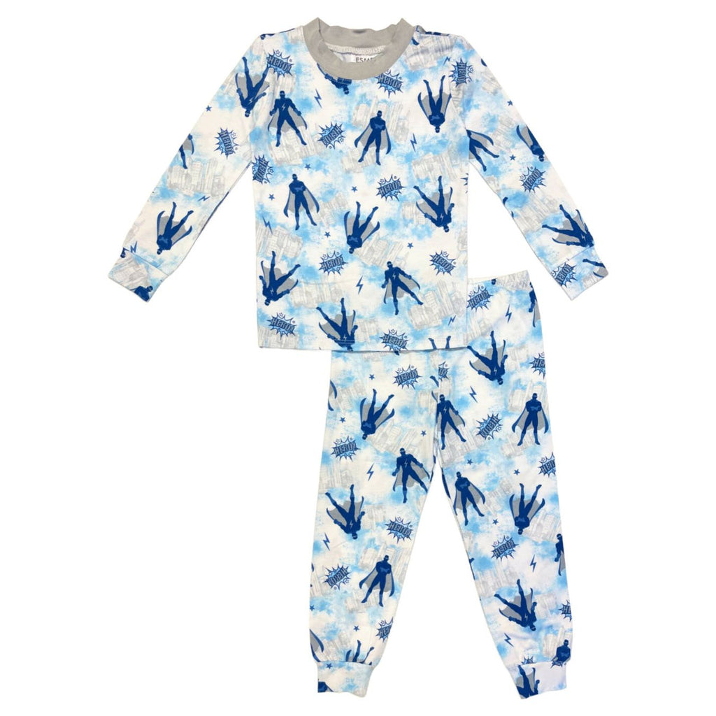 long sleeve pajama set | super hero