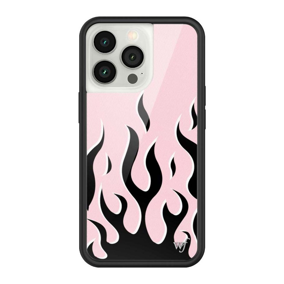 Flames | Pink & Black iPhone Case