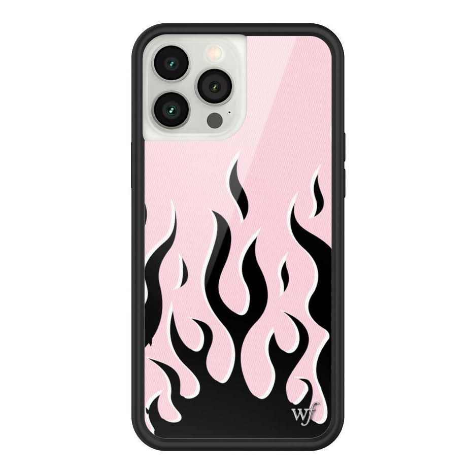Flames | Pink & Black iPhone Case