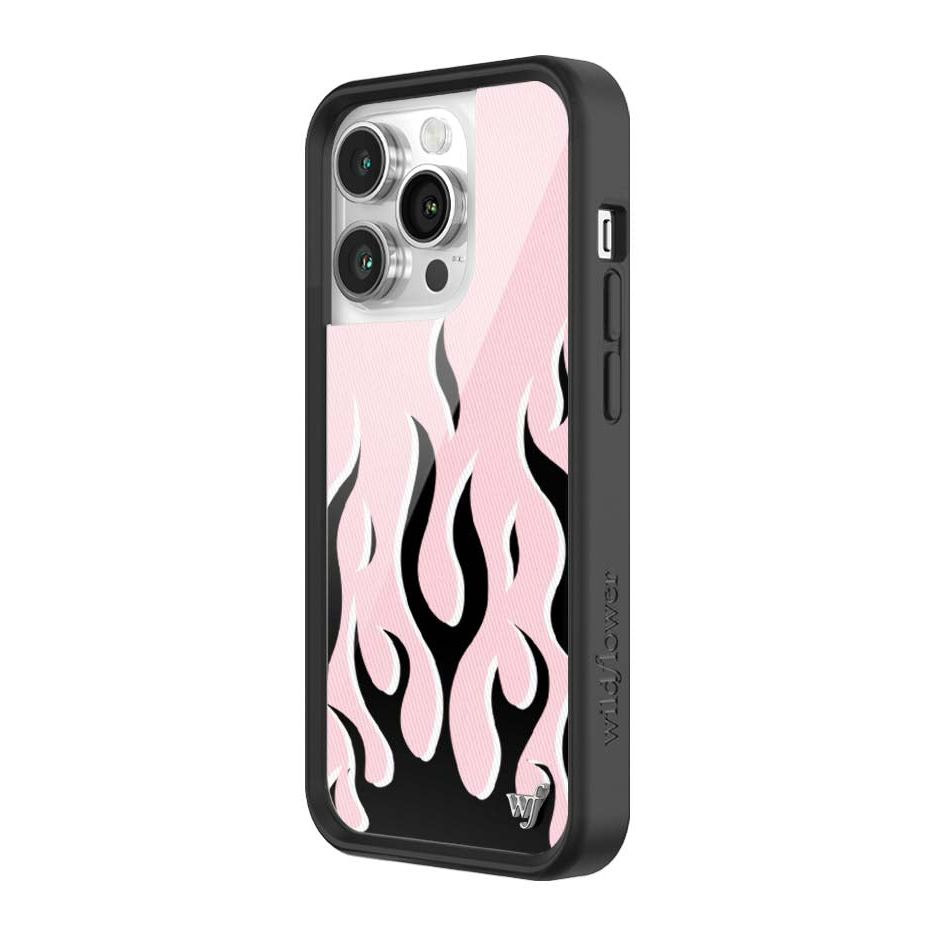 Flames | Pink & Black iPhone Case