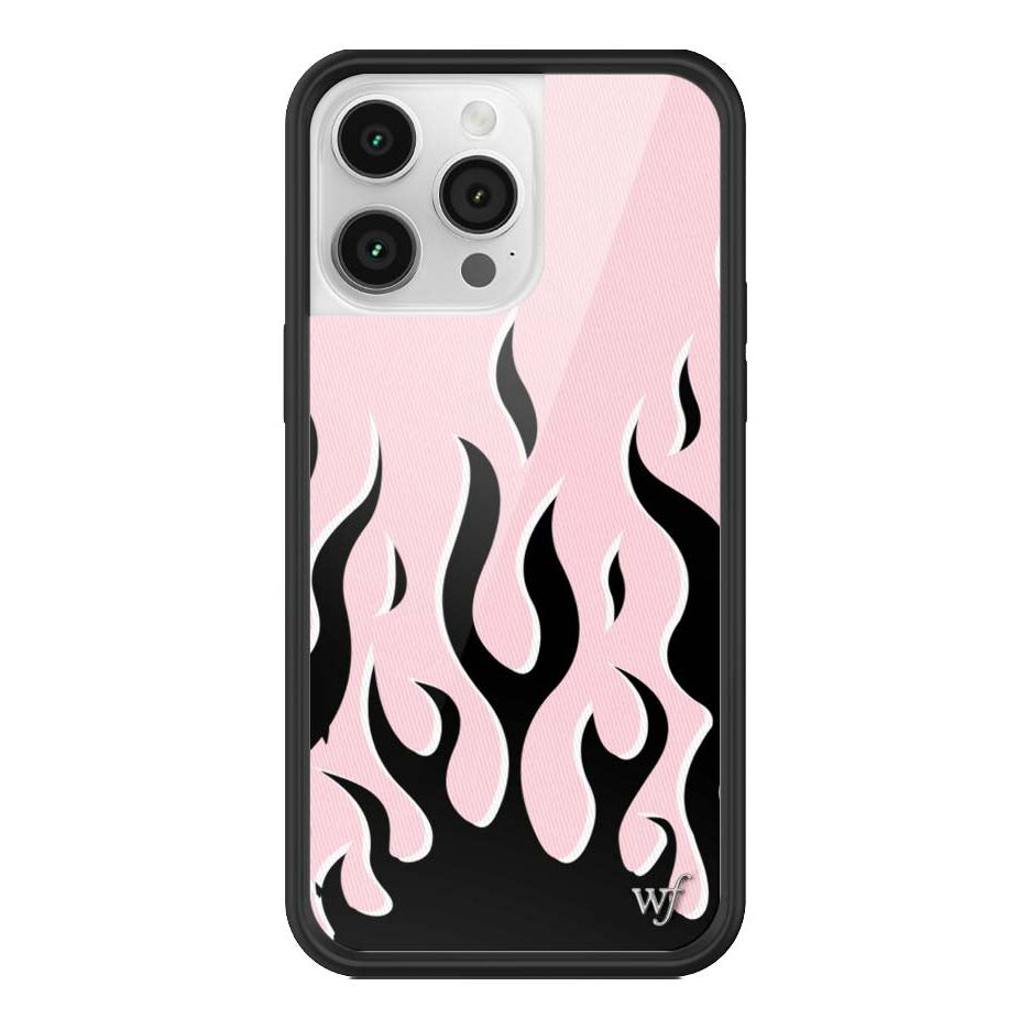 Flames | Pink & Black iPhone Case