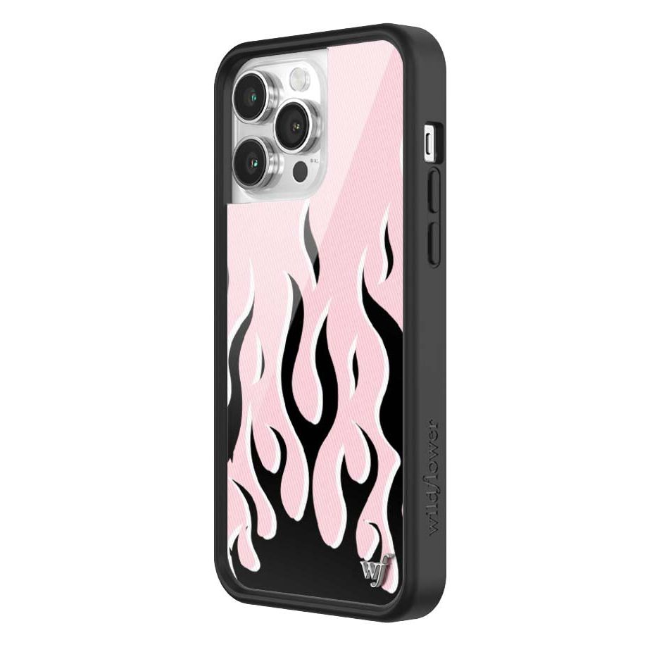 Flames | Pink & Black iPhone Case