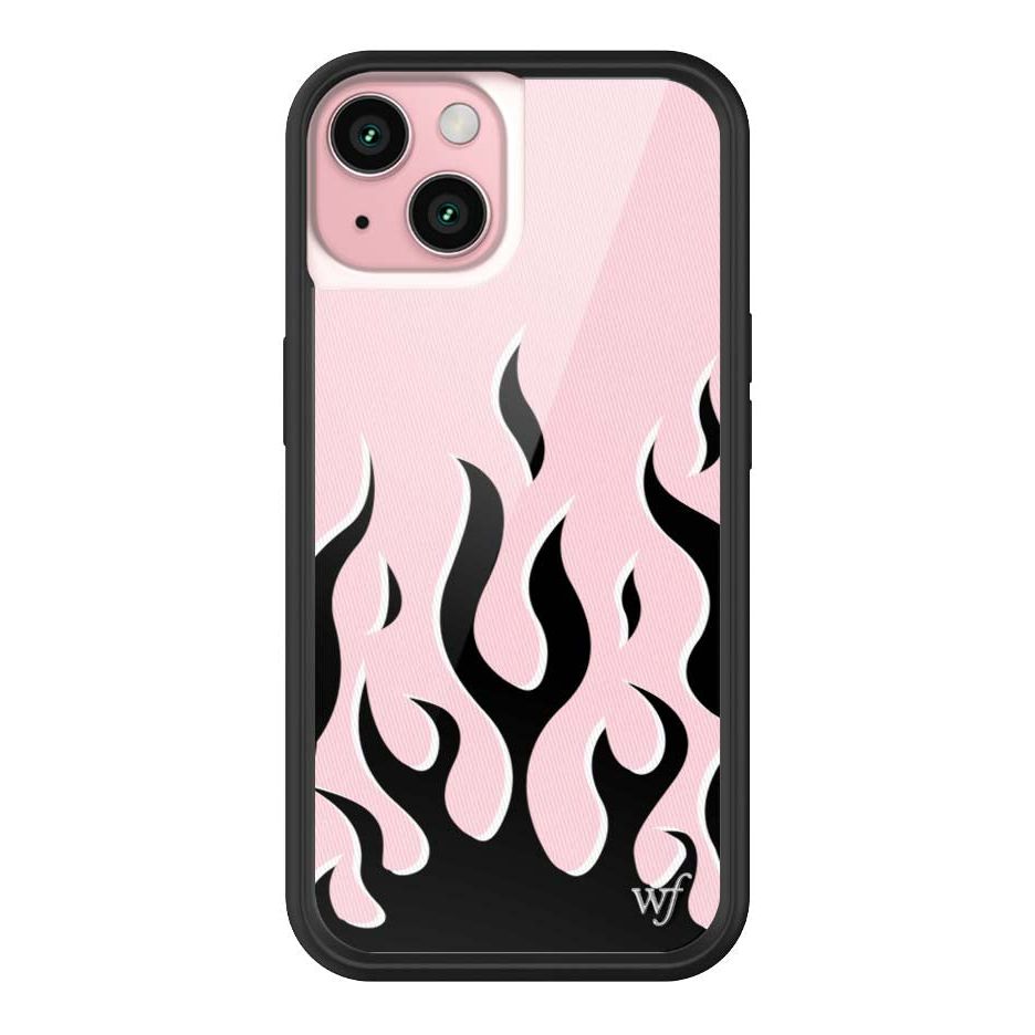 Flames | Pink & Black iPhone Case