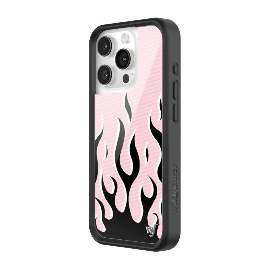 Flames | Pink & Black iPhone Case