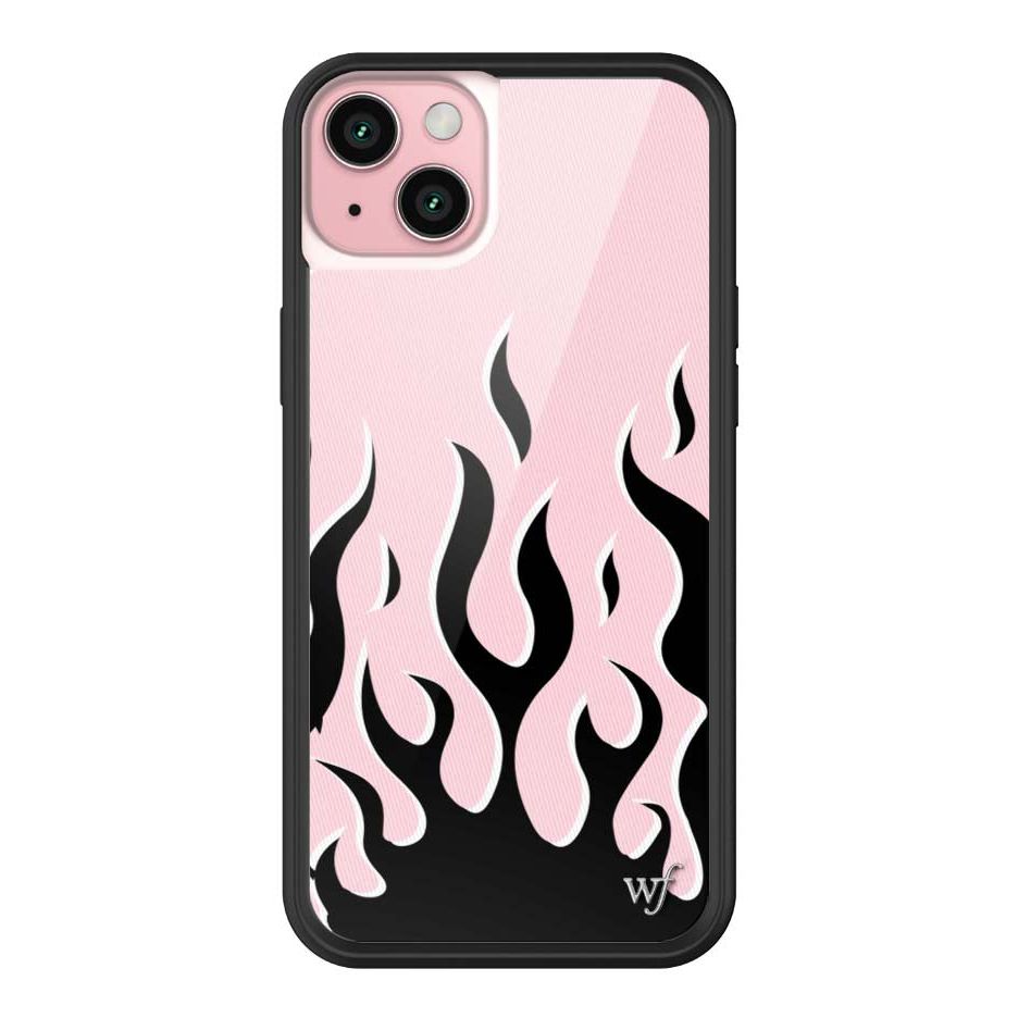 Flames | Pink & Black iPhone Case