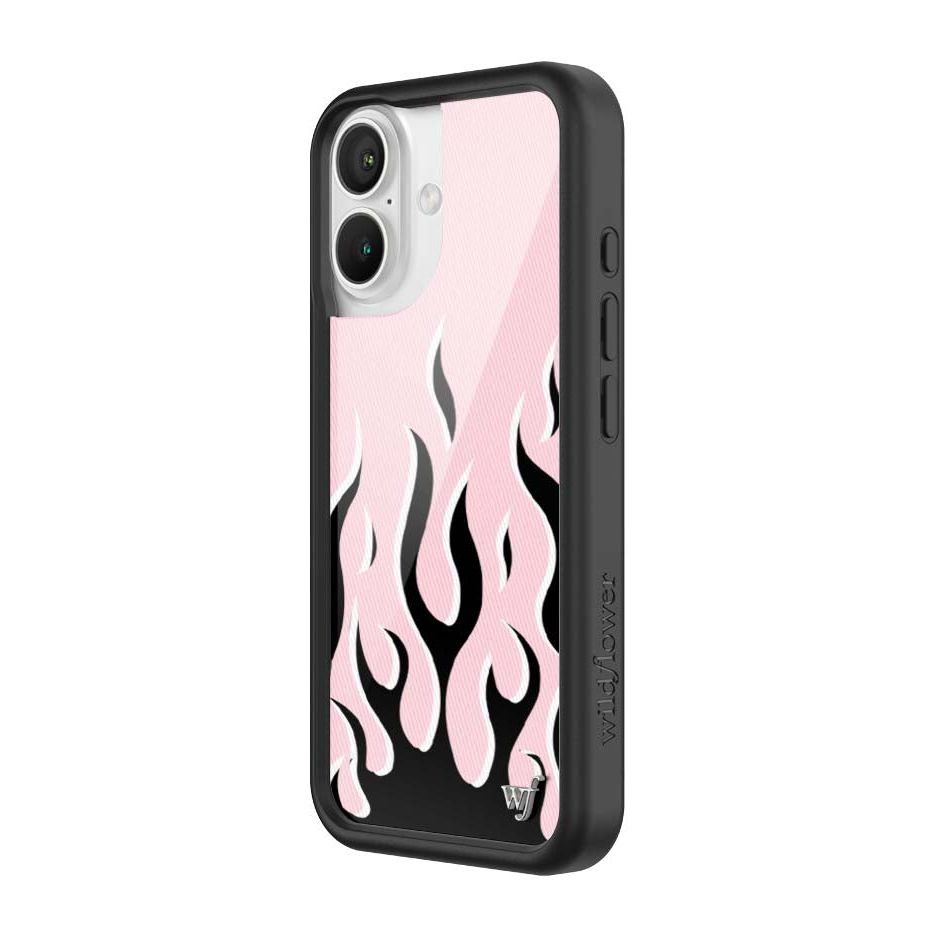 Flames | Pink & Black iPhone Case