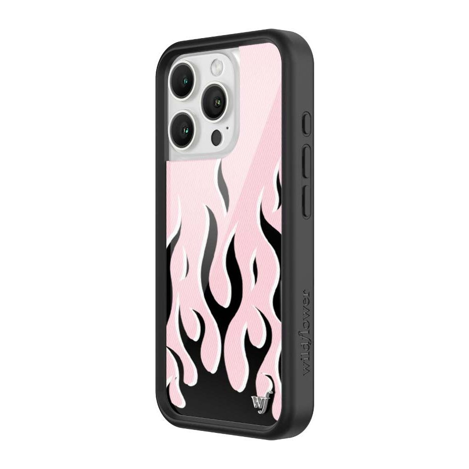 Flames | Pink & Black iPhone Case