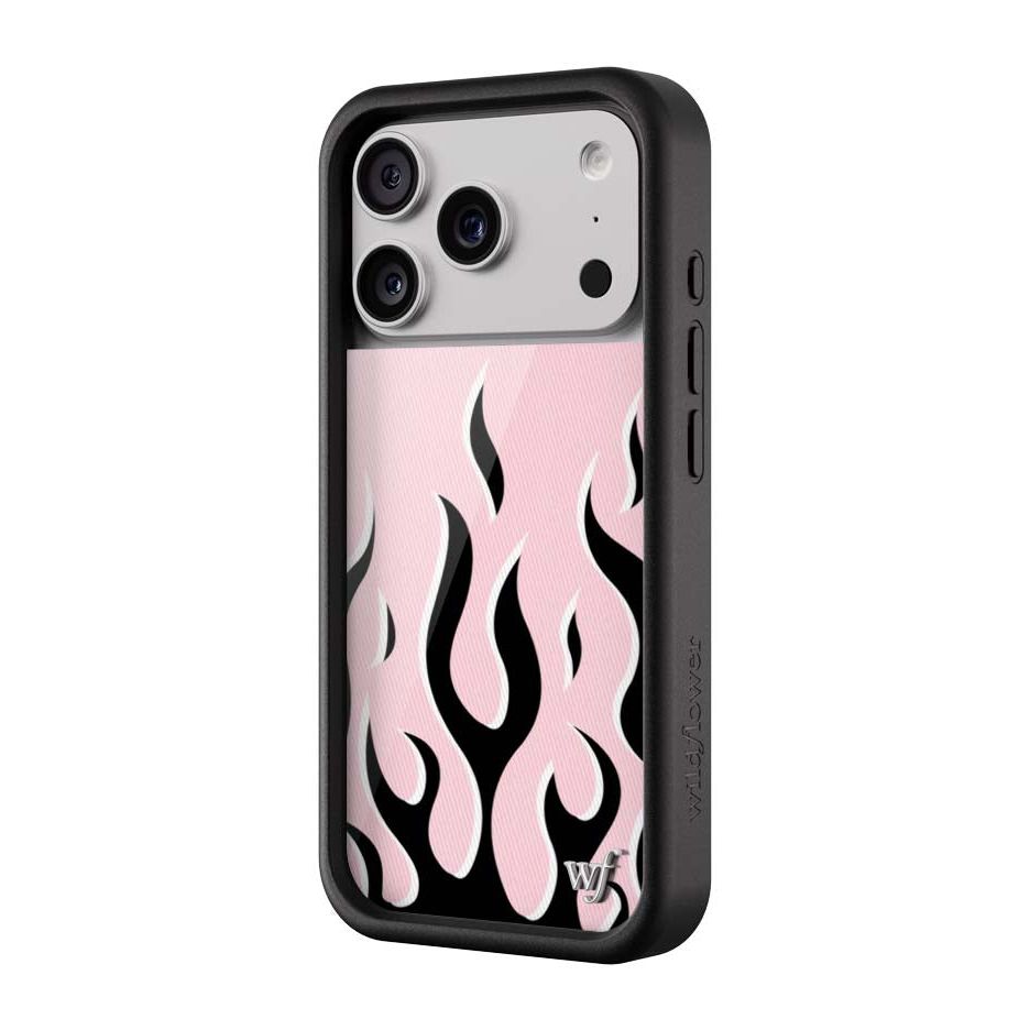 Flames | Pink & Black iPhone Case