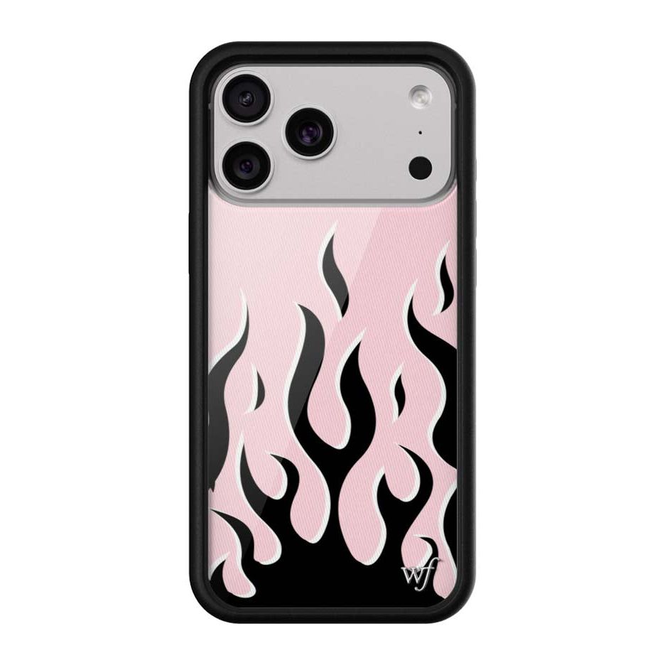Flames | Pink & Black iPhone Case