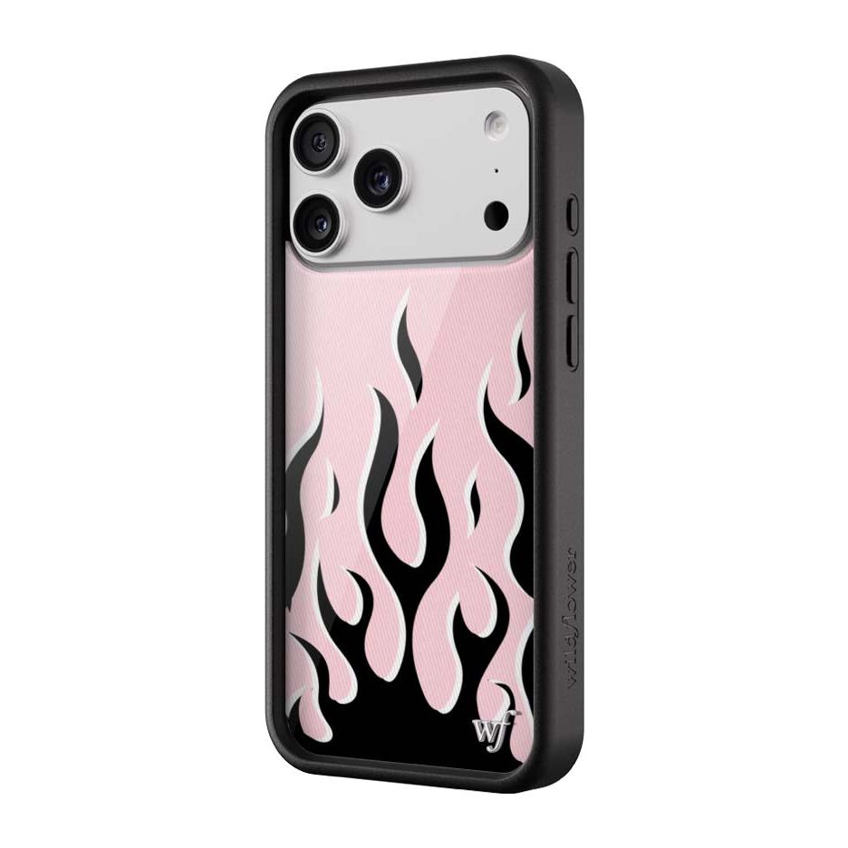 Flames | Pink & Black iPhone Case