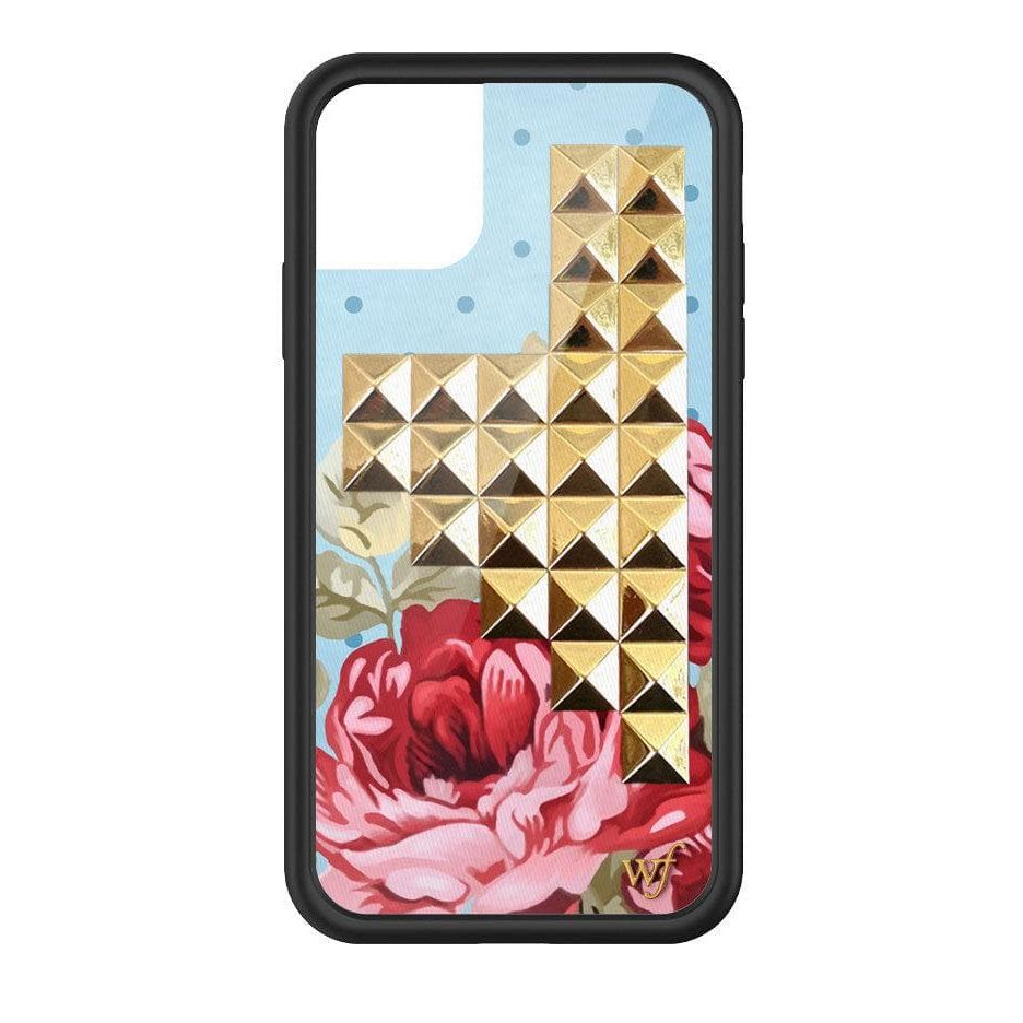 Blue Floral Stud iPhone Case