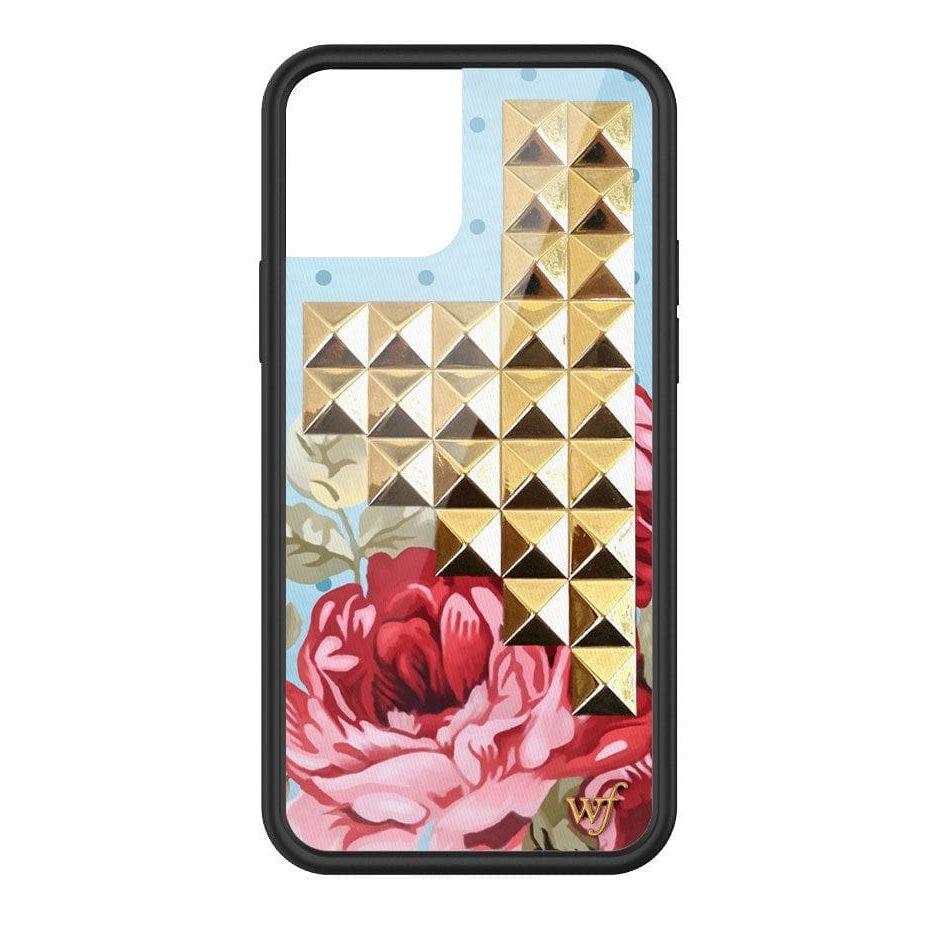Blue Floral Stud iPhone Case