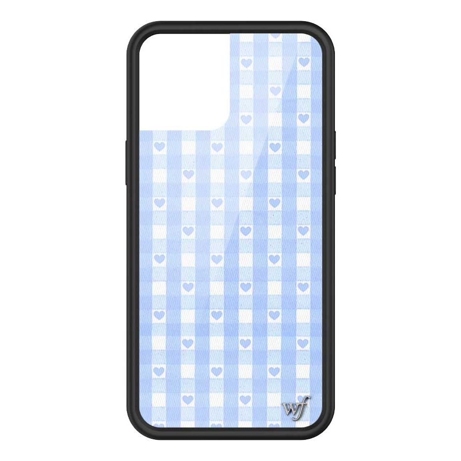 Gingham Hearts | Blue iPhone Case