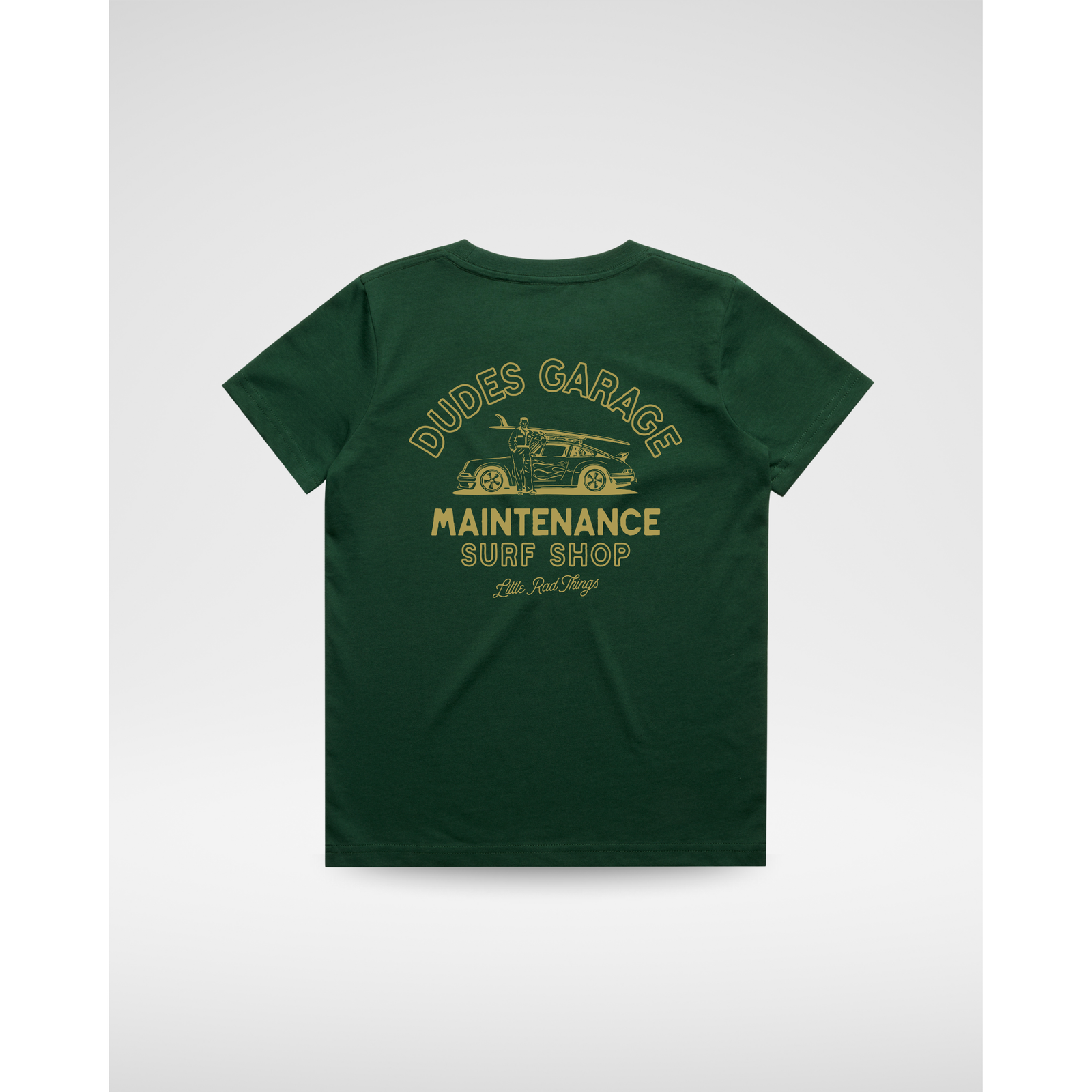 DUDES GARAGE TEE - LIMITED FOREST GREEN