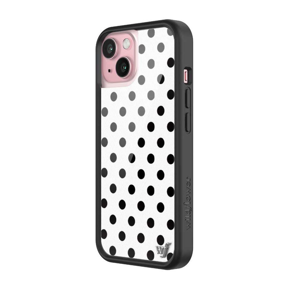 Polka Dot | White and Black iPhone Case