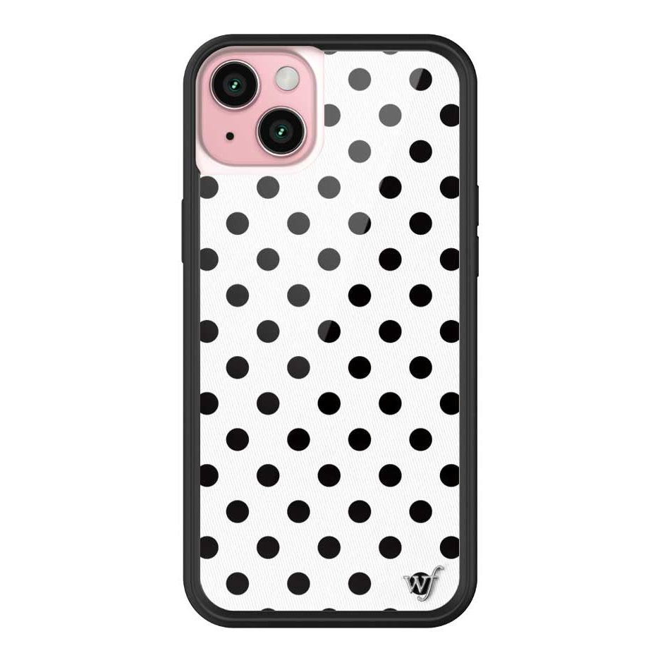 Polka Dot | White and Black iPhone Case