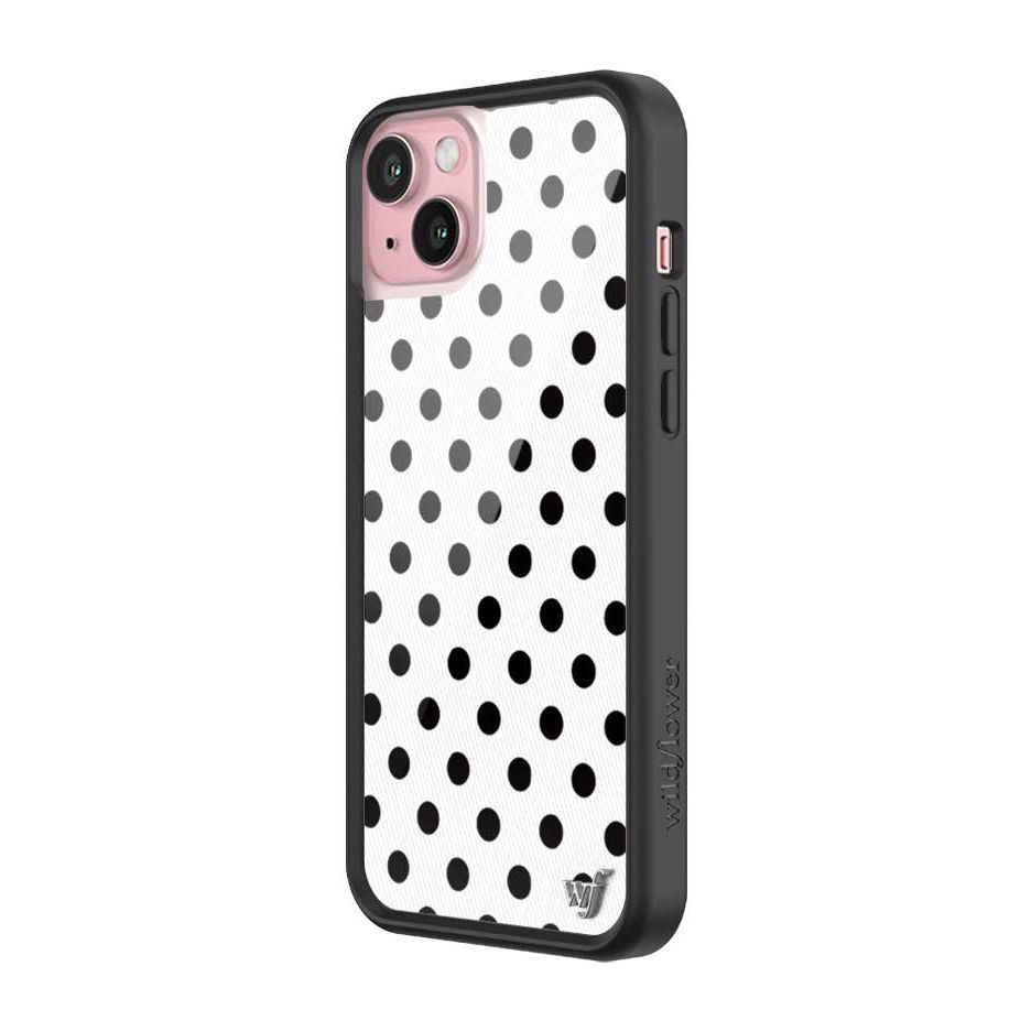 Polka Dot | White and Black iPhone Case