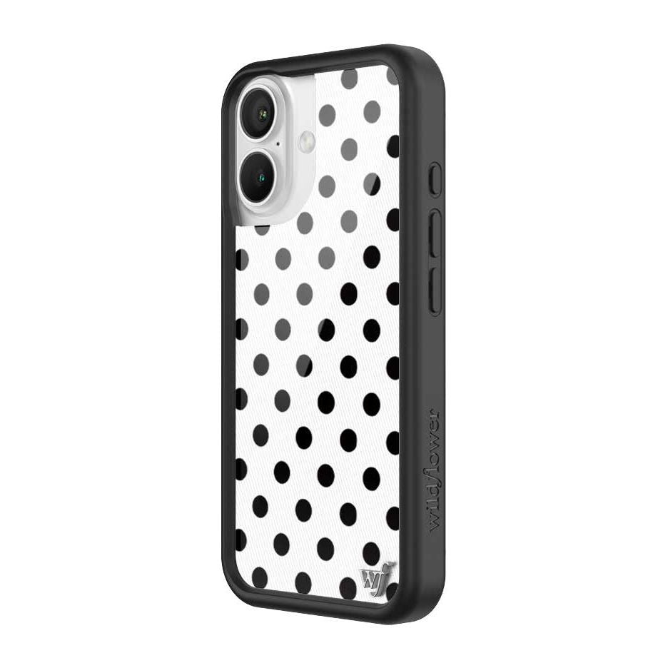 Polka Dot | White and Black iPhone Case
