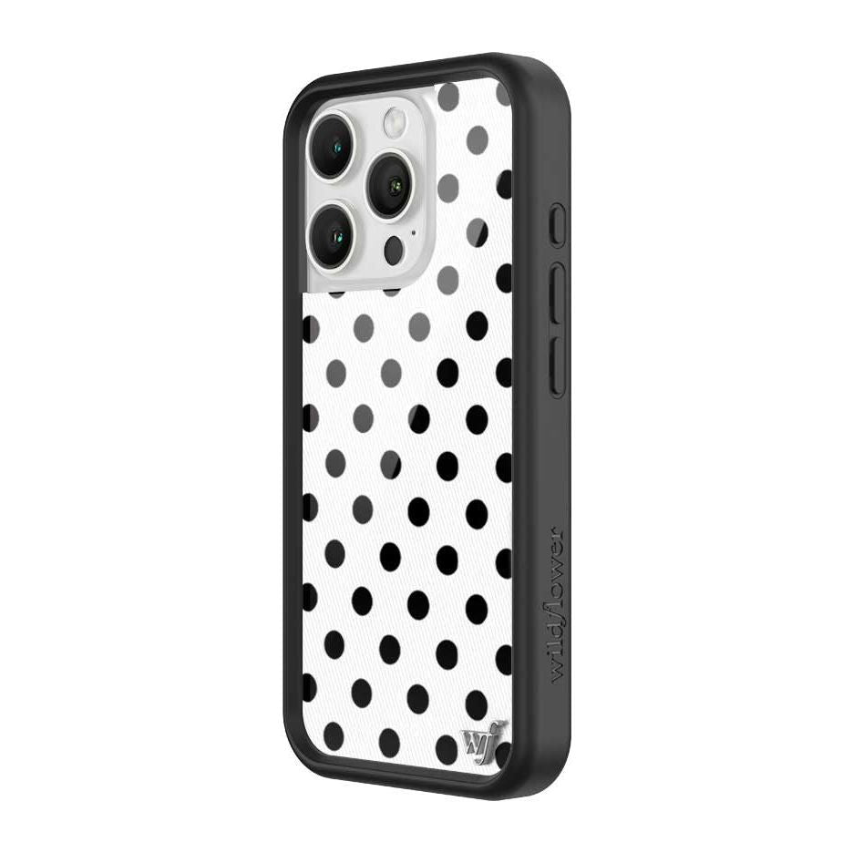 Polka Dot | White and Black iPhone Case