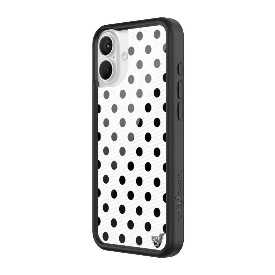 Polka Dot | White and Black iPhone Case