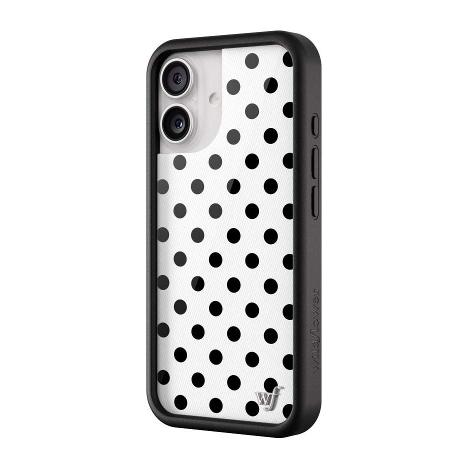 Polka Dot | White and Black iPhone Case