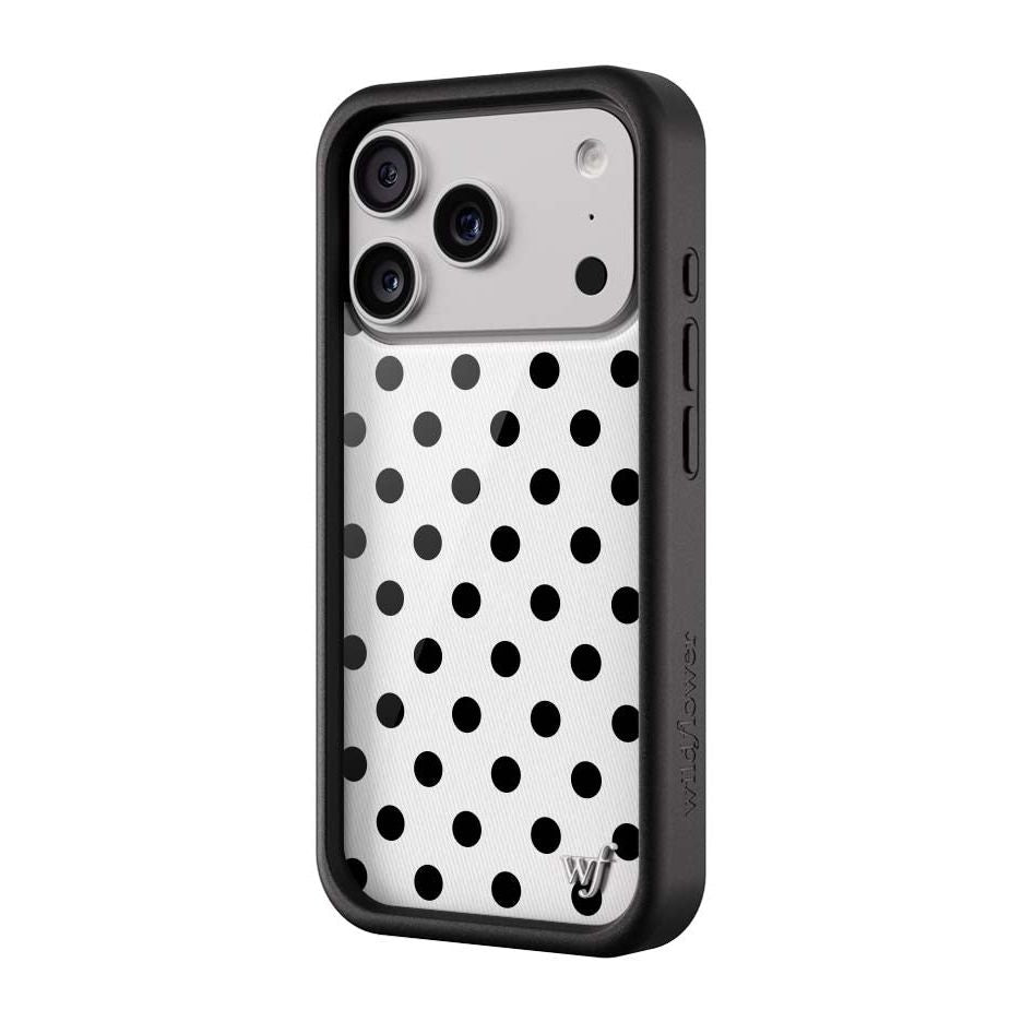 Polka Dot | White and Black iPhone Case