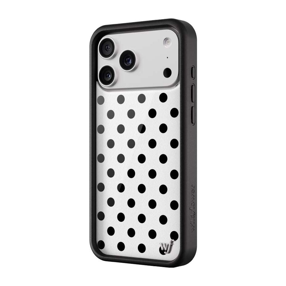 Polka Dot | White and Black iPhone Case