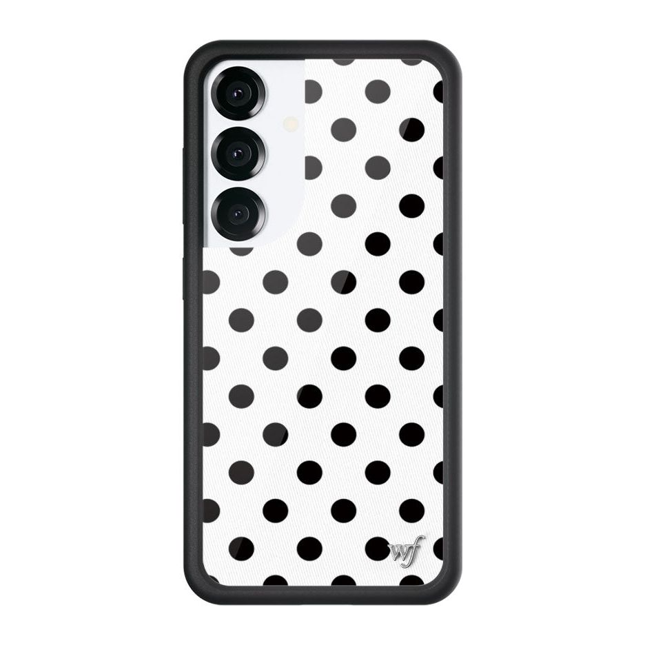 Polka Dot | White and Black Samsung Galaxy Case