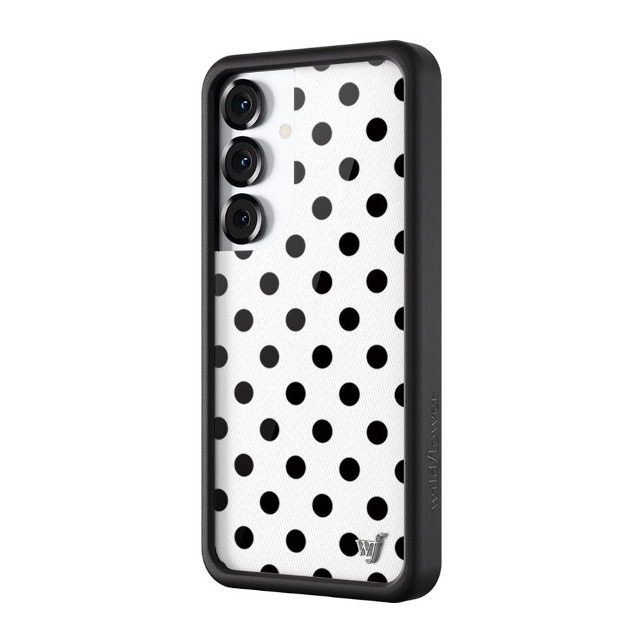 Polka Dot | White and Black Samsung Galaxy Case
