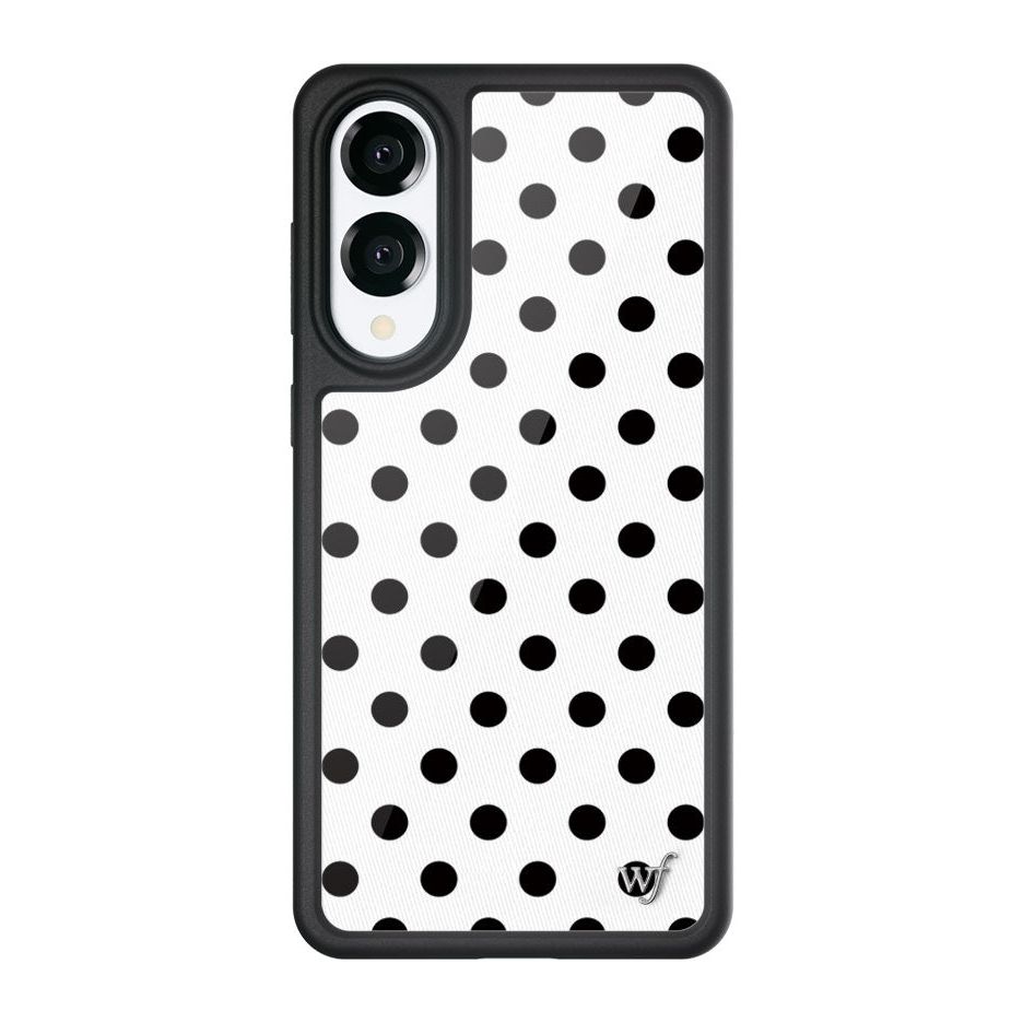 Polka Dot | White and Black Samsung Galaxy Case