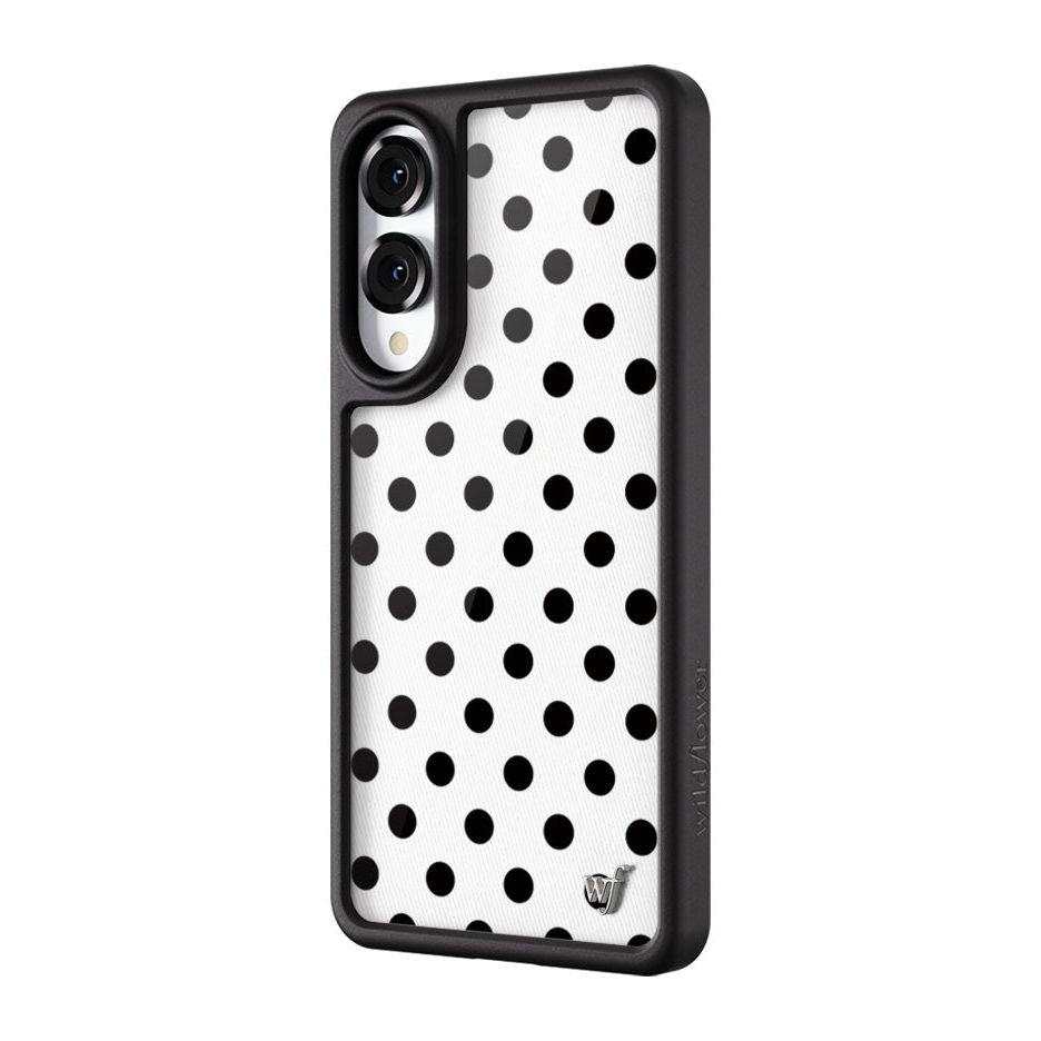 Polka Dot | White and Black Samsung Galaxy Case