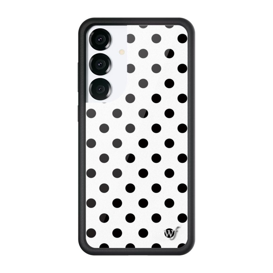 Polka Dot | White and Black Samsung Galaxy Case