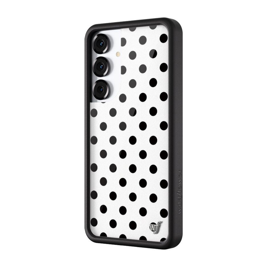 Polka Dot | White and Black Samsung Galaxy Case