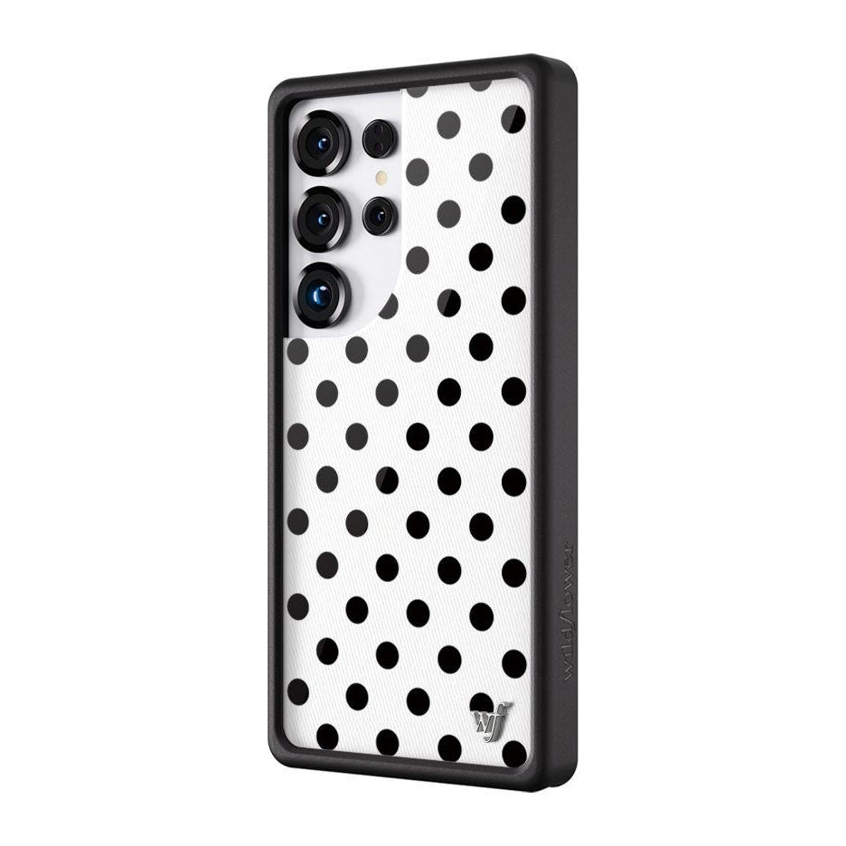 Polka Dot | White and Black Samsung Galaxy Case