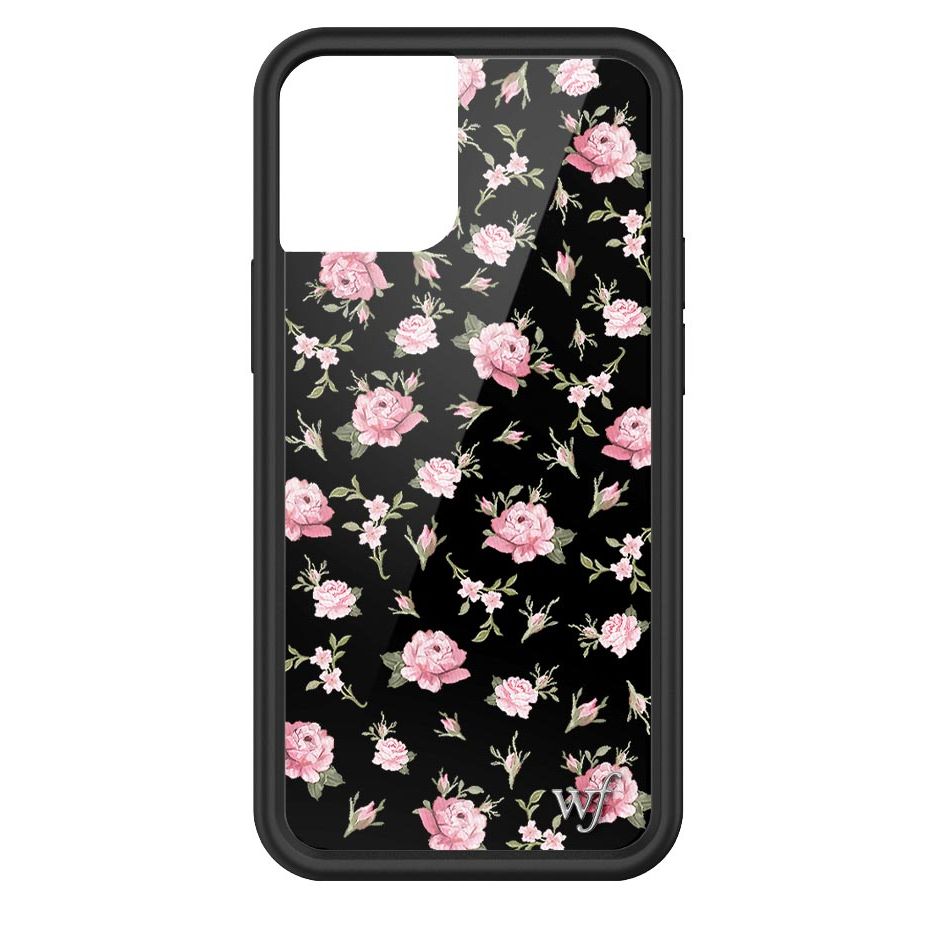Black and Pink Floral iPhone Case