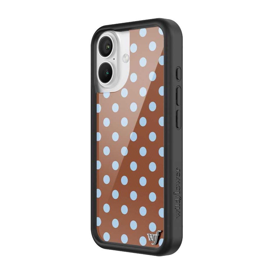 Polka Dot | Brown and Blue iPhone Case