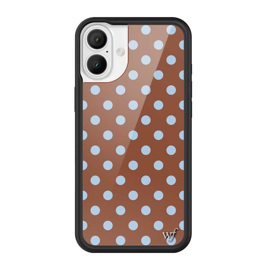Polka Dot | Brown and Blue iPhone Case