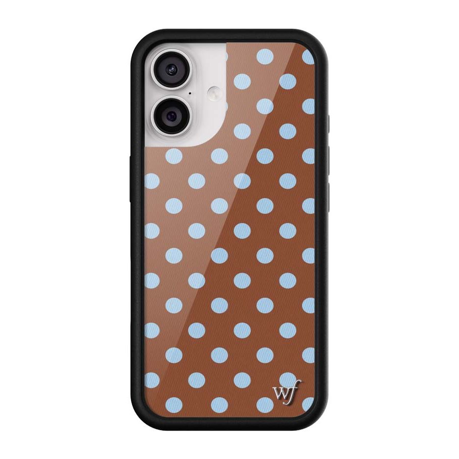 Polka Dot | Brown and Blue iPhone Case