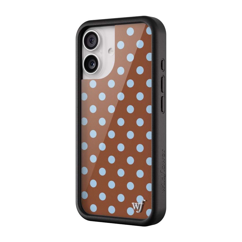 Polka Dot | Brown and Blue iPhone Case