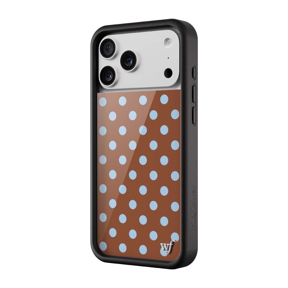Polka Dot | Brown and Blue iPhone Case