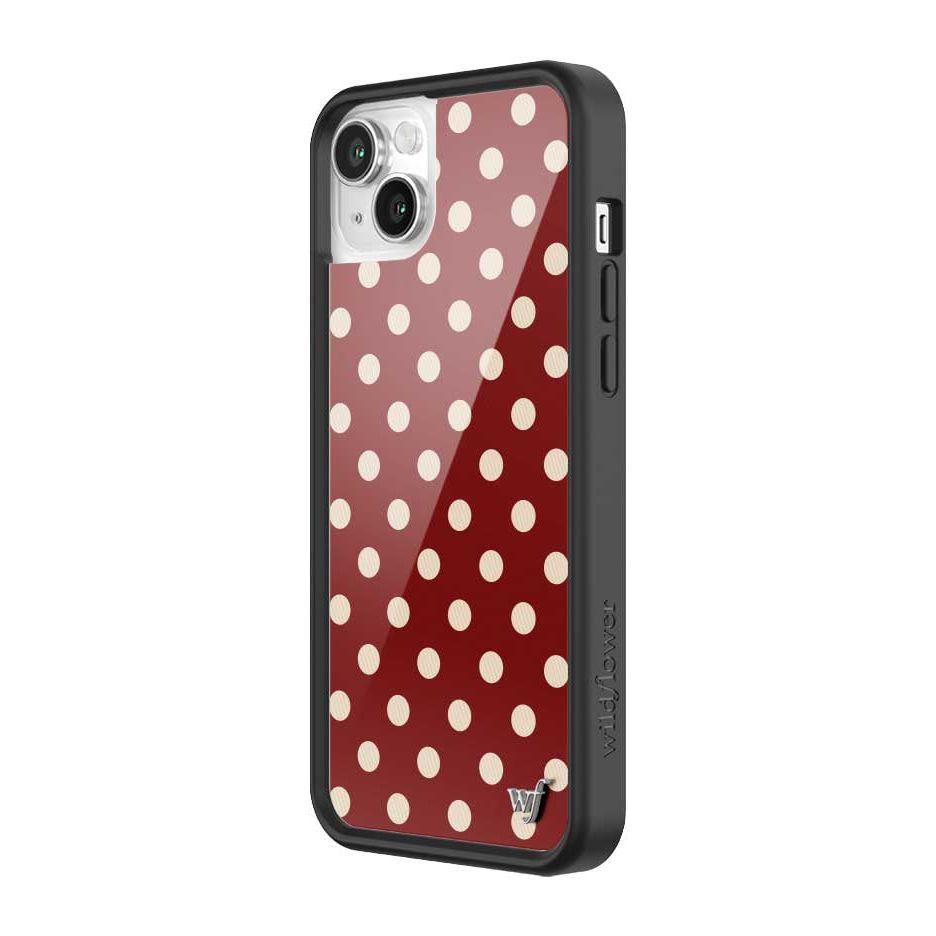 Polka Dot | Burgundy and Cream iPhone Case